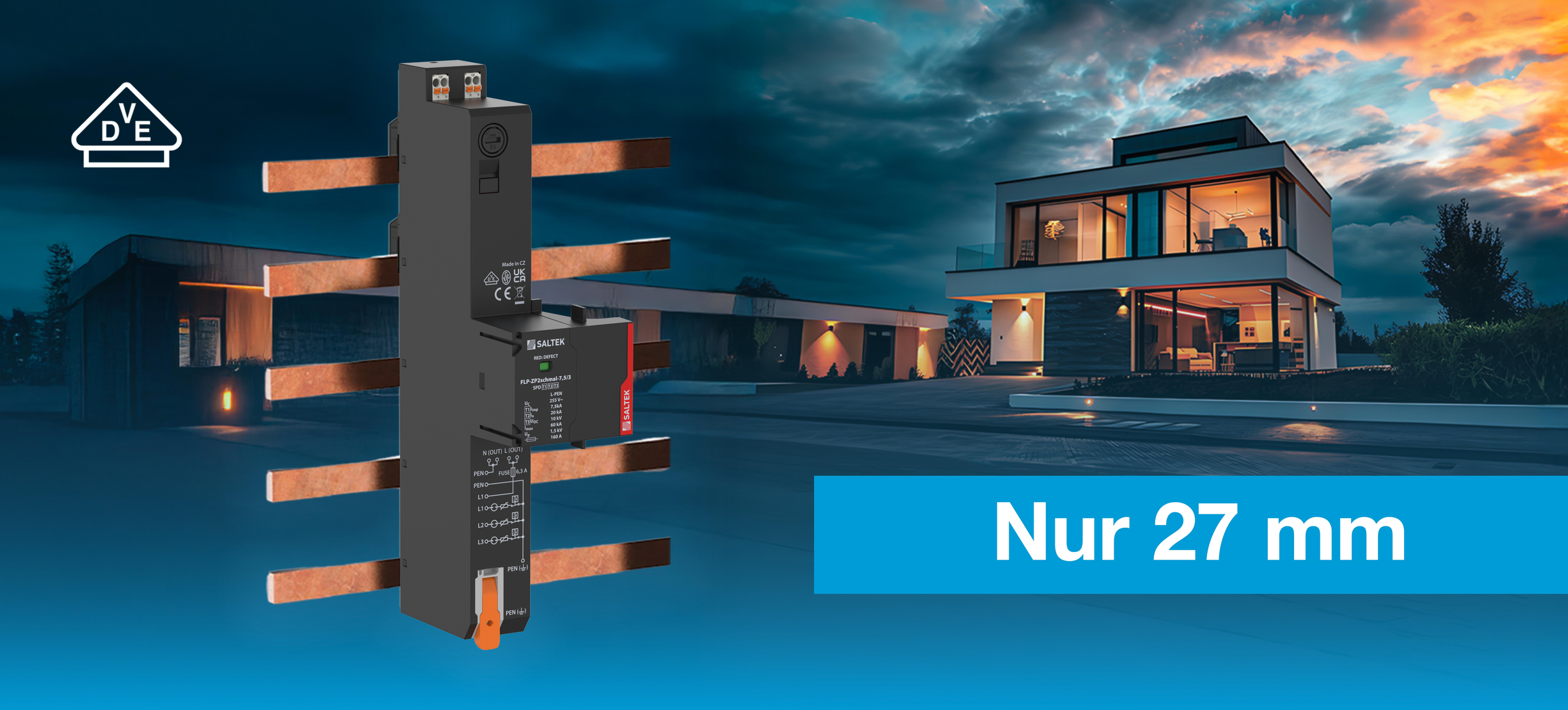 Platzmangel im Zählerschrank? Neu, „schmal“ und VDE-AR-N 4100 konform.